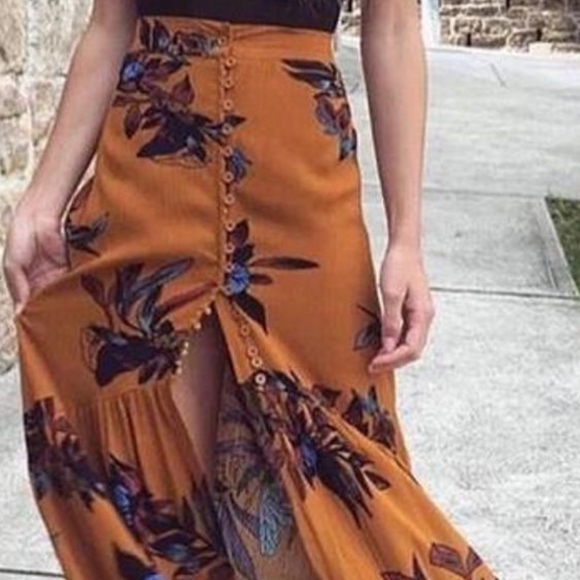 Pink Diamond Dresses & Skirts - Floral Maxi Skirt